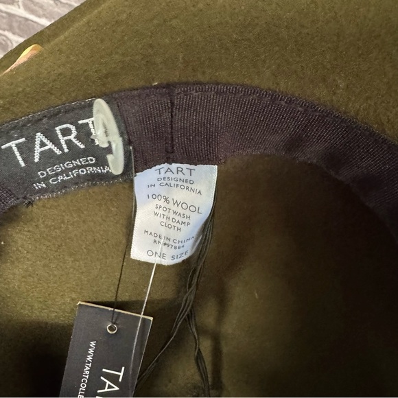 NWT Tart wide brim floppy hat green 100% wool OS - Picture 8 of 9